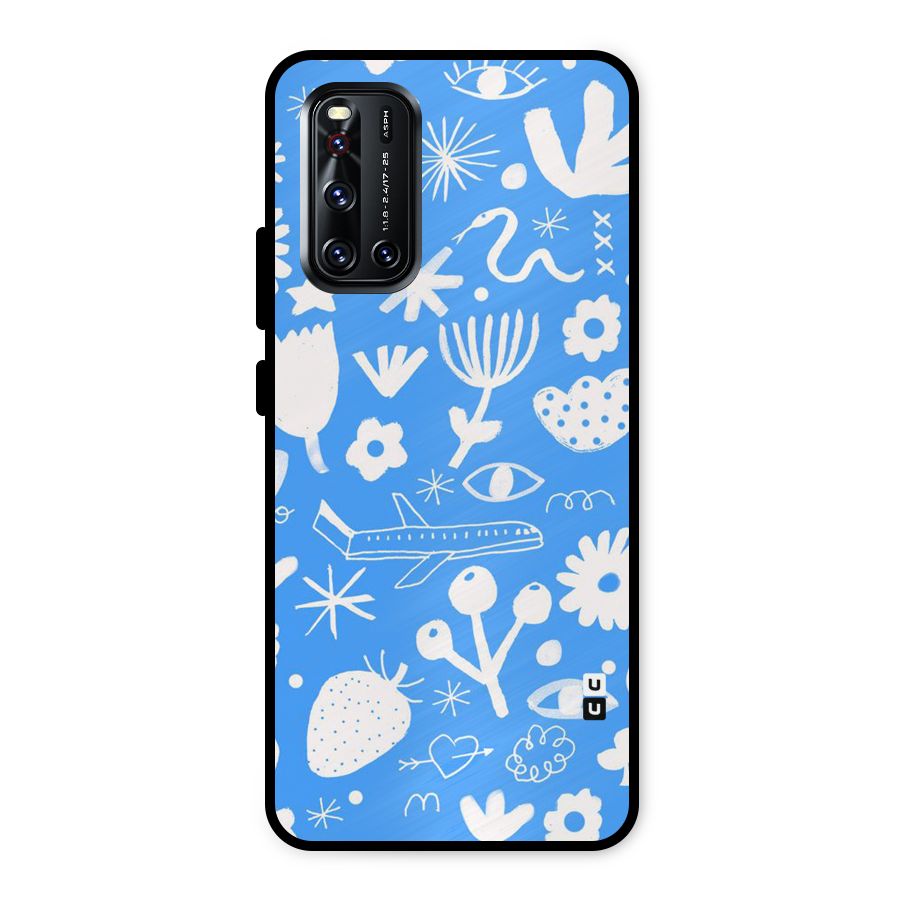 Space Blue Pattern Metal Back Case for Vivo V19