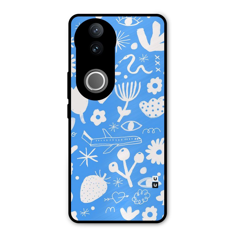 Space Blue Pattern Metal Back Case for Vivo V50e