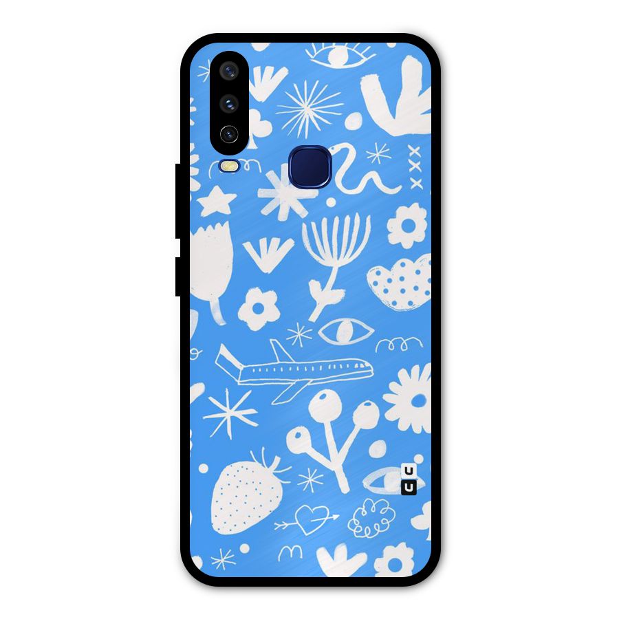 Space Blue Pattern Metal Back Case for Vivo Y12