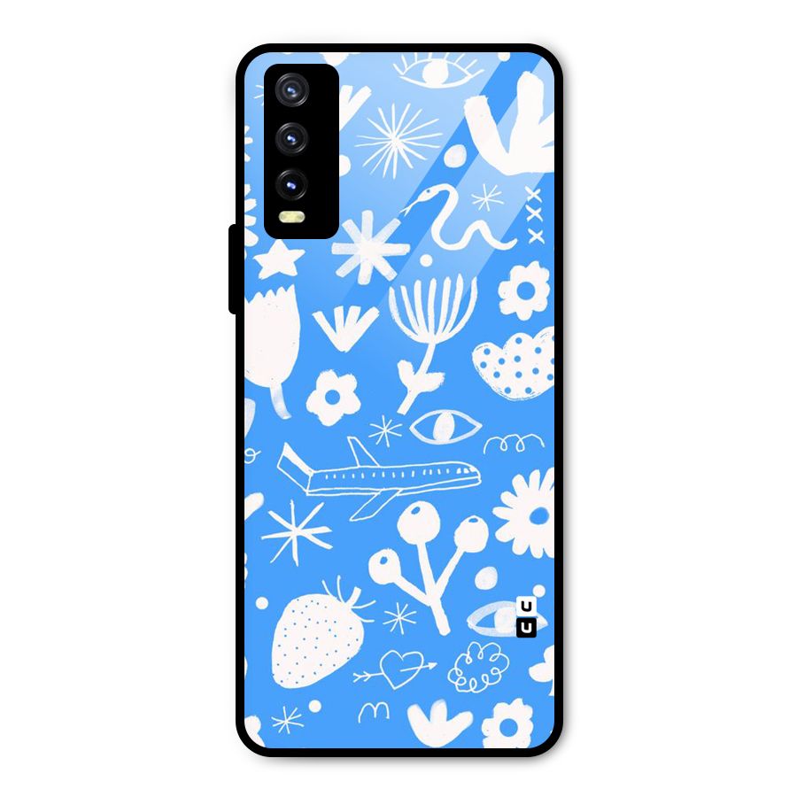Space Blue Pattern Metal Back Case for Vivo Y20g