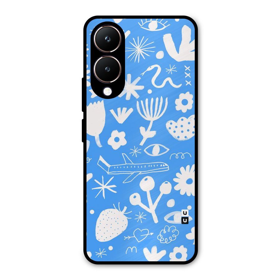 Space Blue Pattern Metal Back Case for Vivo Y28