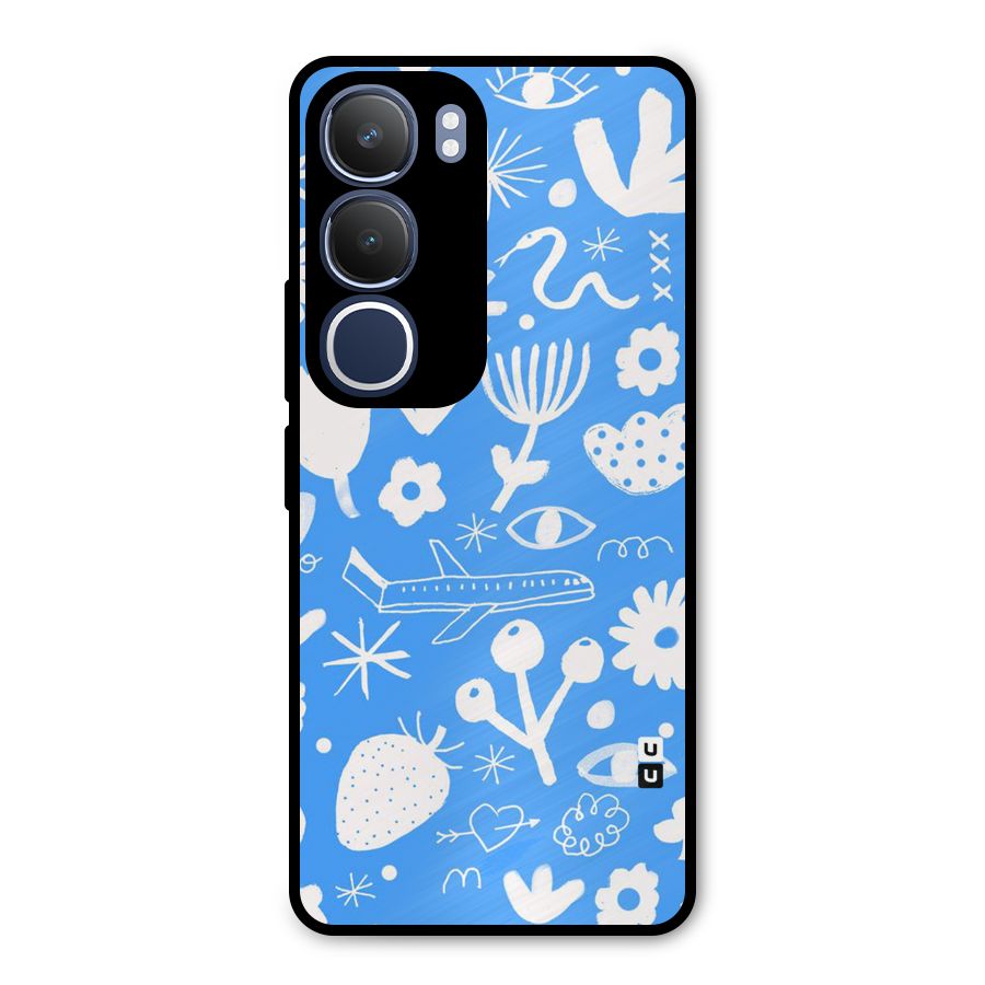 Space Blue Pattern Metal Back Case for Vivo Y29