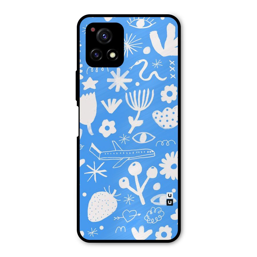 Space Blue Pattern Metal Back Case for Vivo Y72 5G