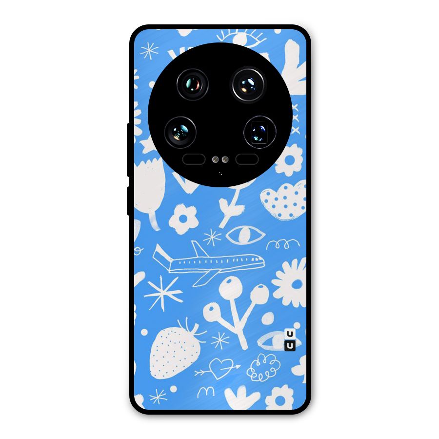 Space Blue Pattern Metal Back Case for Xiaomi 14 Ultra