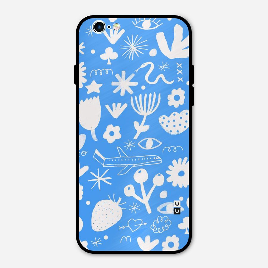 Space Blue Pattern Metal Back Case for iPhone 6 6s