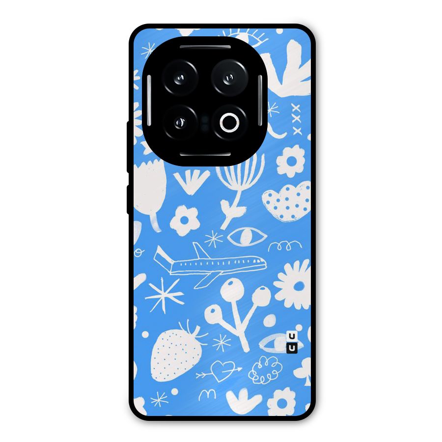 Space Blue Pattern Metal Back Case for iQOO 13