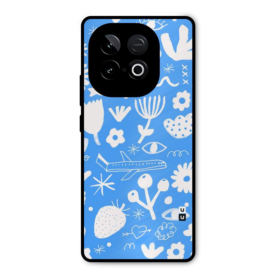 Space Blue Pattern Metal Back Case for iQOO Neo 10