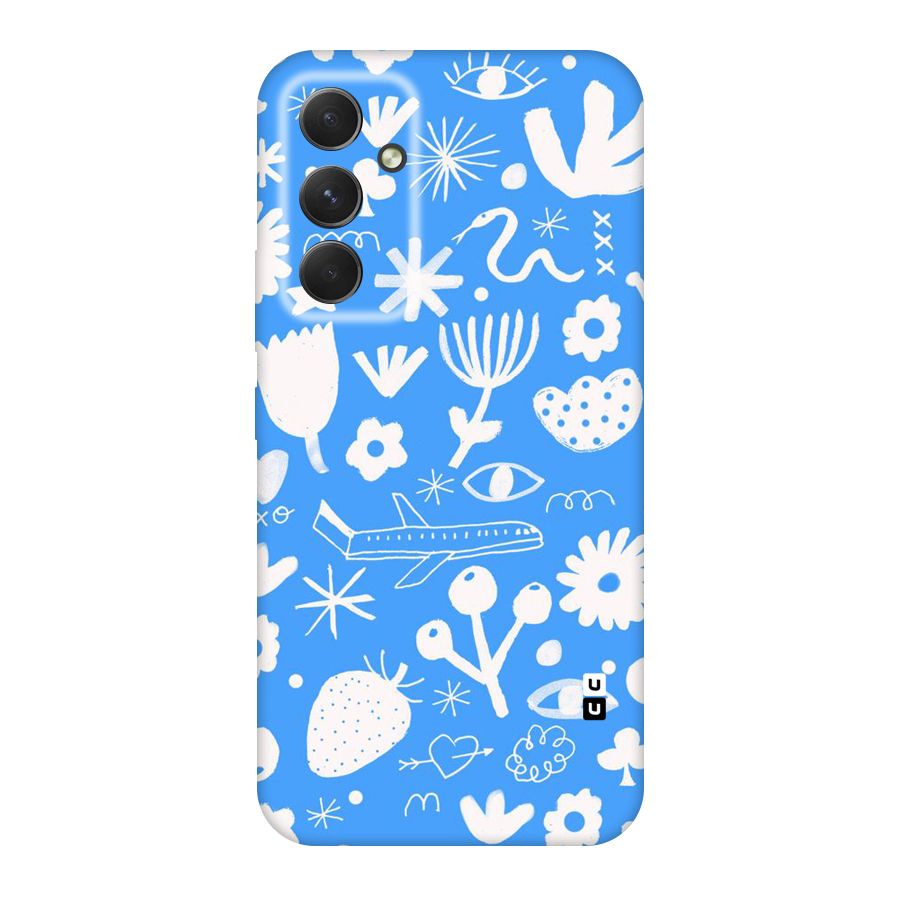 Space Blue Pattern Original Polycarbonate Back Case for Galaxy A54