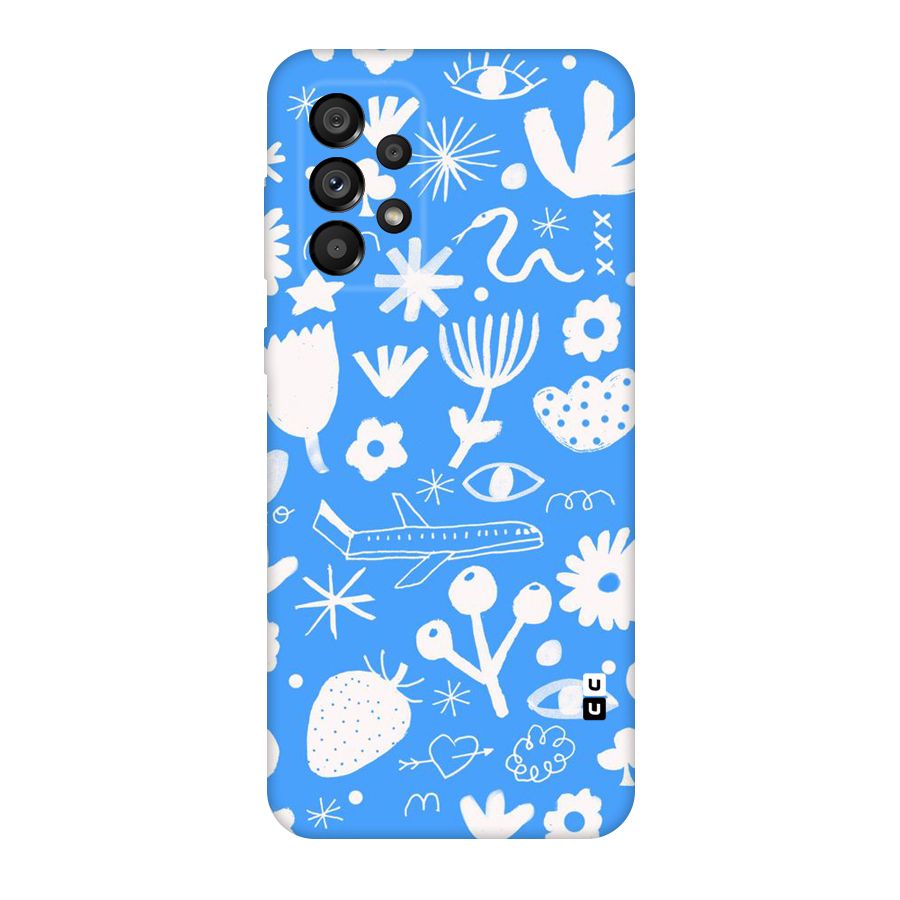 Space Blue Pattern Original Polycarbonate Back Case for Galaxy A73 5G