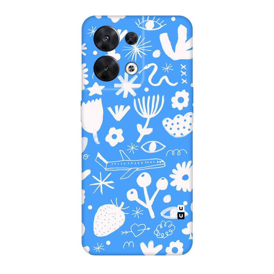 Space Blue Pattern Original Polycarbonate Back Case for Oppo Reno8 5G