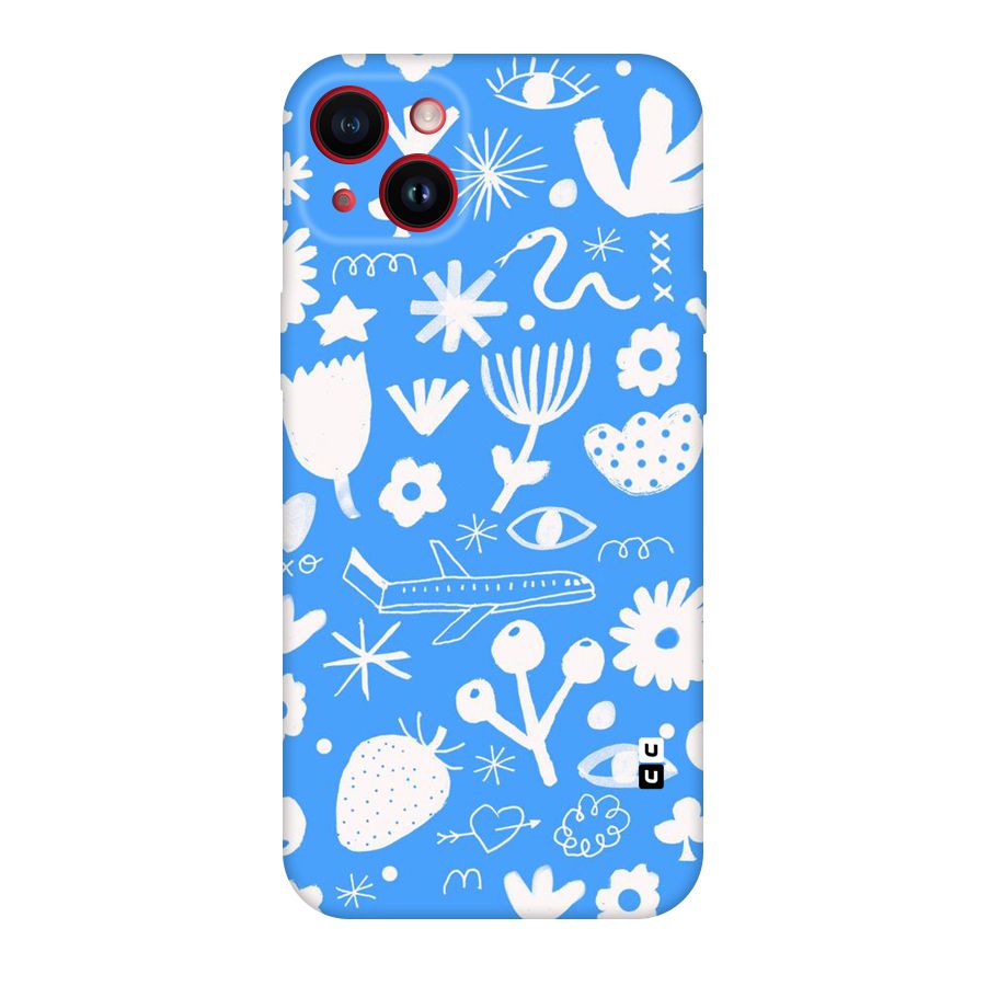 Space Blue Pattern Original Polycarbonate Back Case for iPhone 14 Plus
