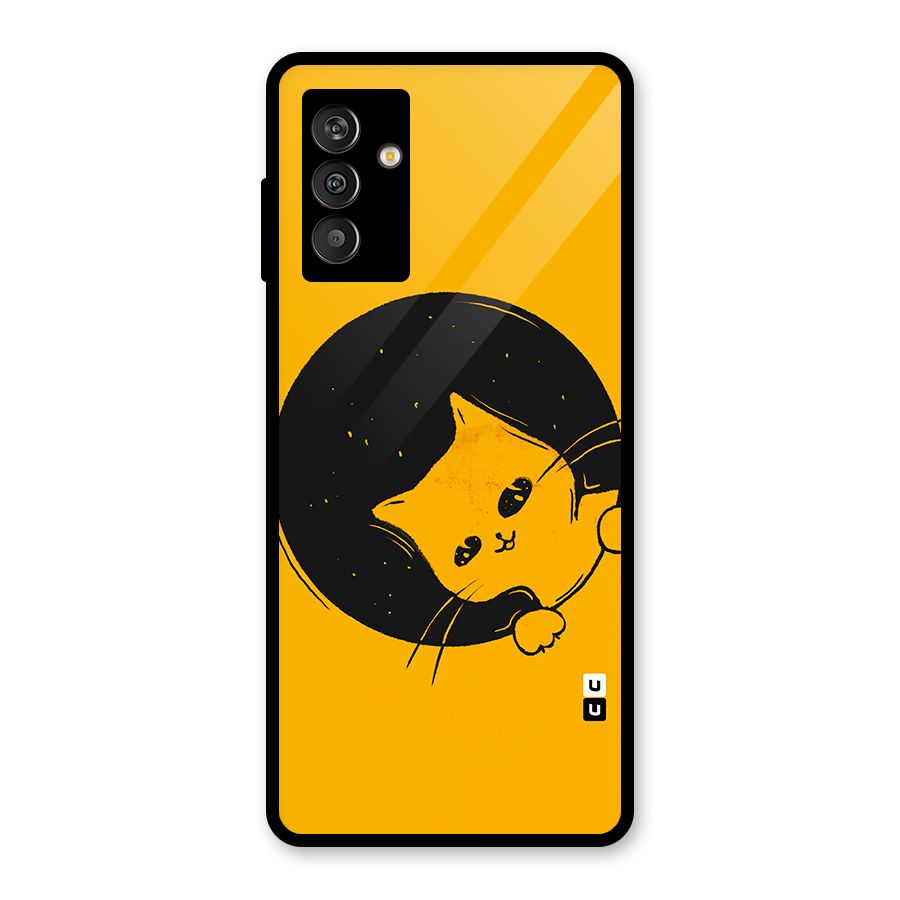 Space Cat Glass Back Case for Galaxy M13