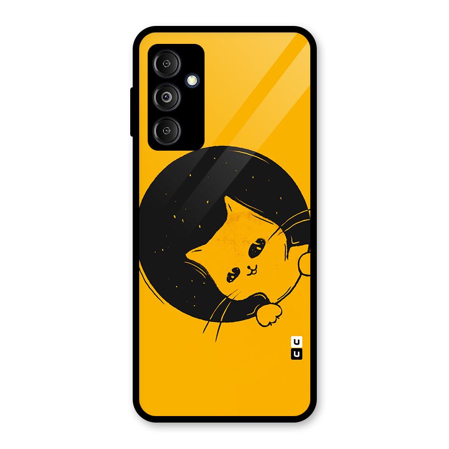 Space Cat Glass Back Case for Galaxy M14 5G