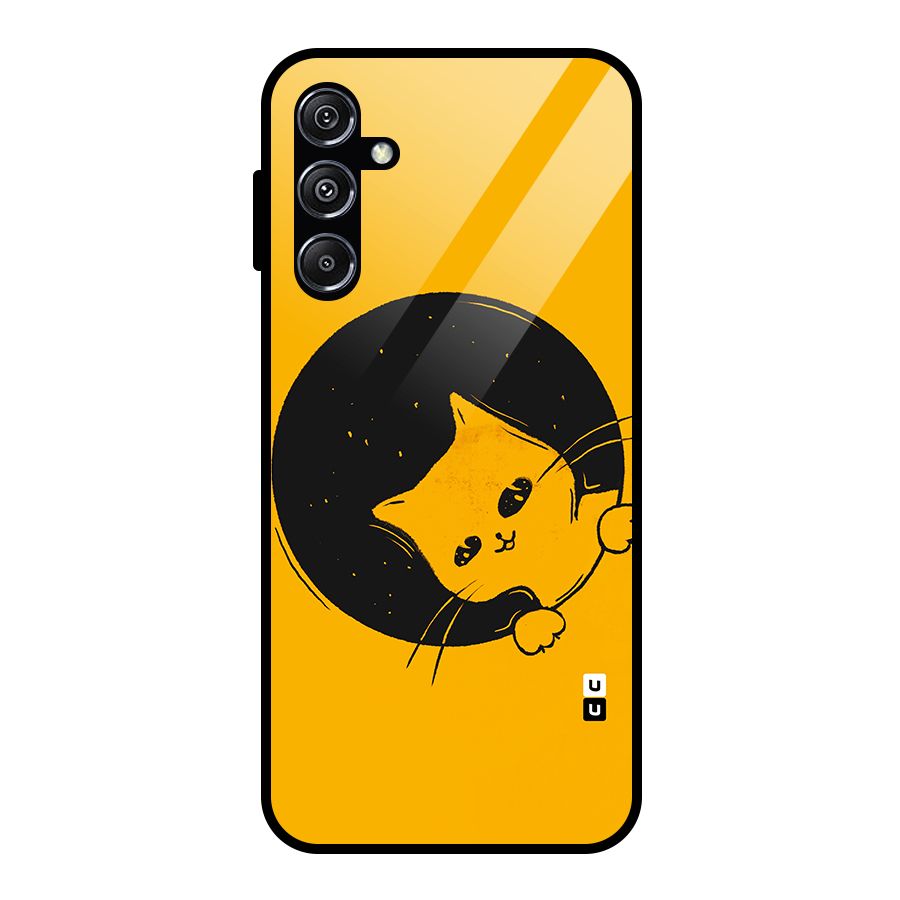 Space Cat Glass Back Case for Galaxy M34 5G
