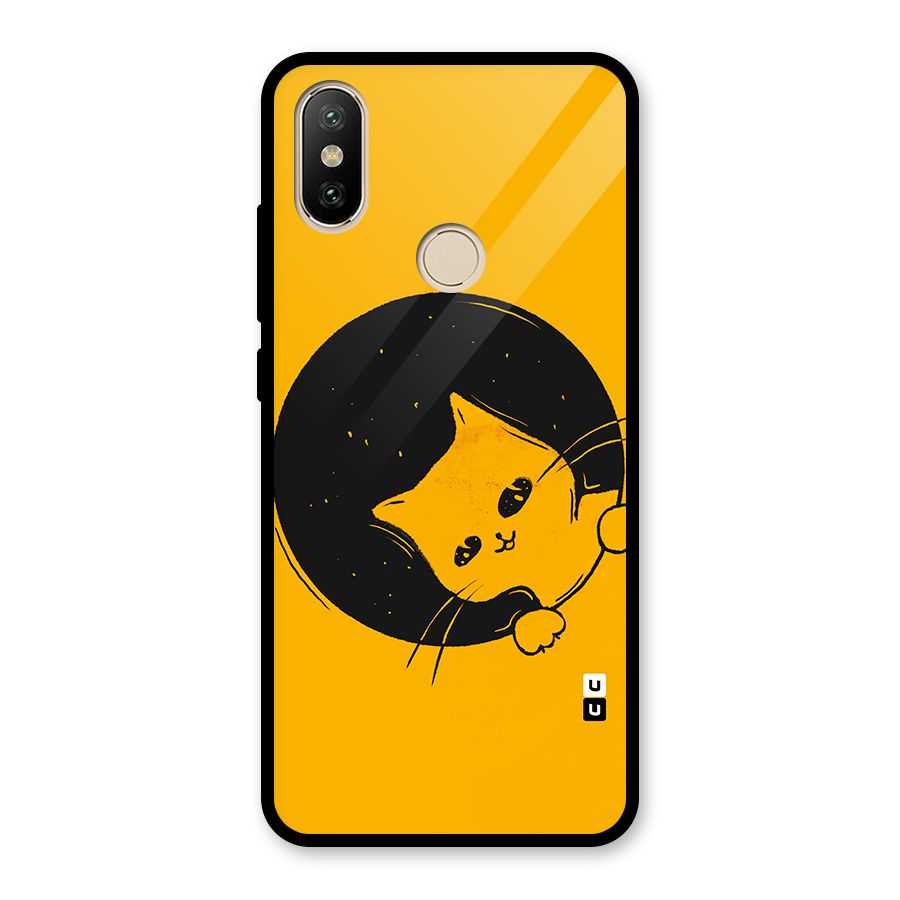 Space Cat Glass Back Case for Redmi A2