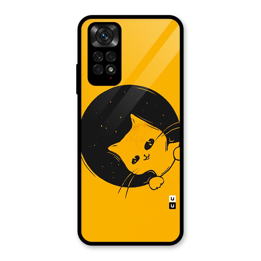Space Cat Glass Back Case for Redmi Note 11S