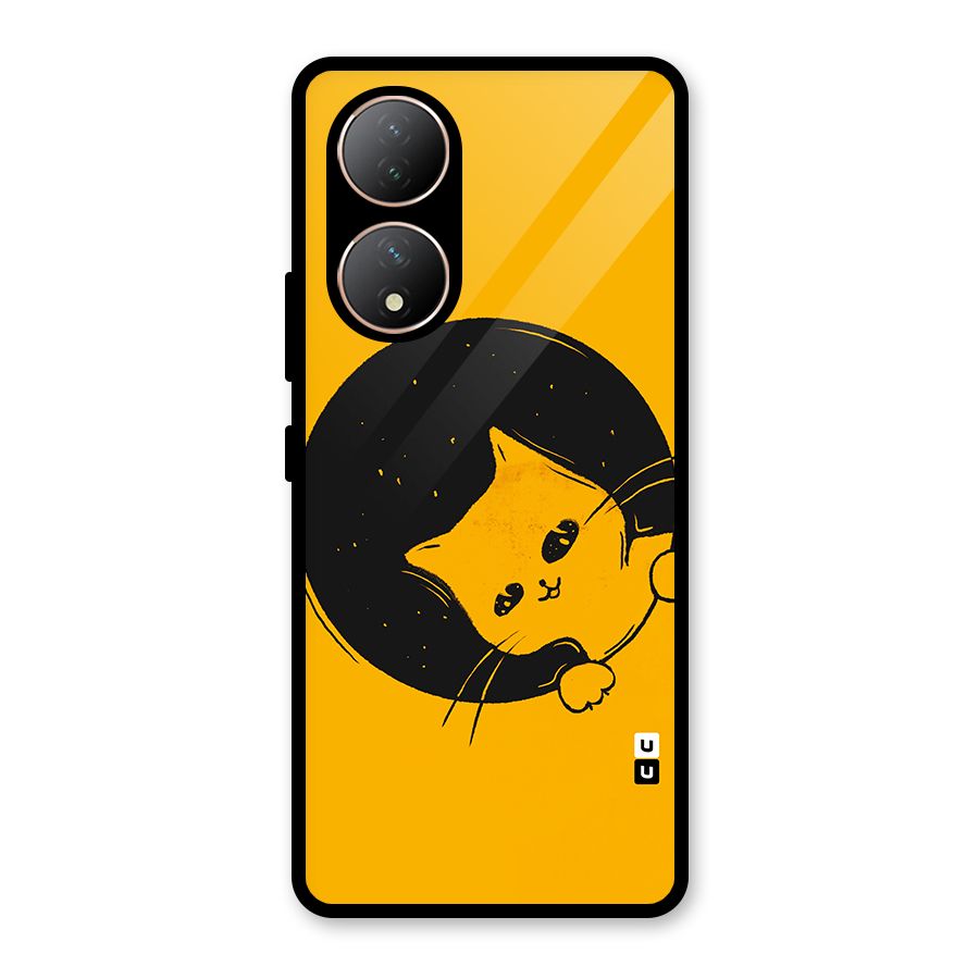 Space Cat Glass Back Case for Vivo Y100A