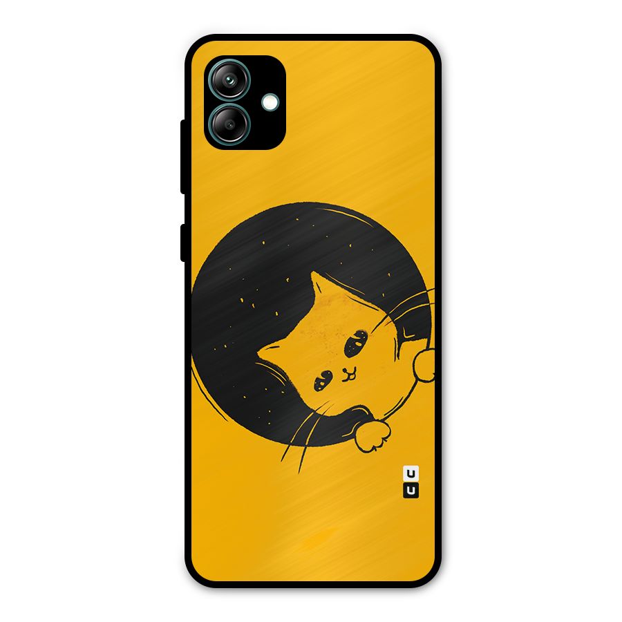 Space Cat Metal Back Case for Galaxy A04