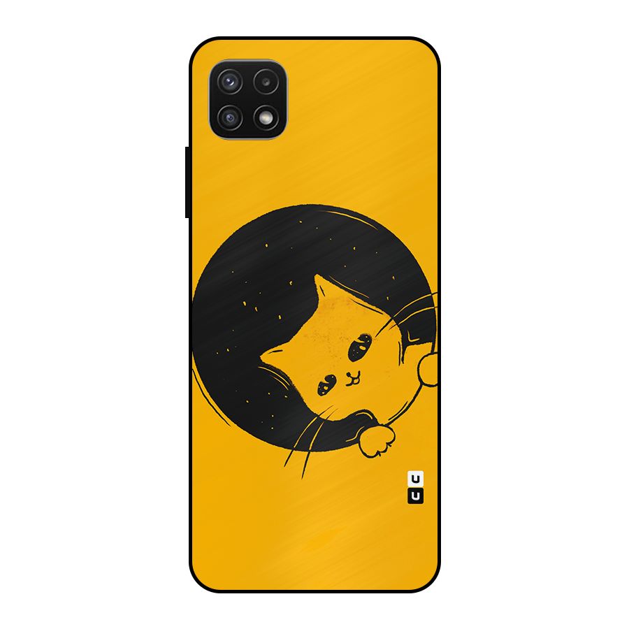 Space Cat Metal Back Case for Galaxy A22 5G