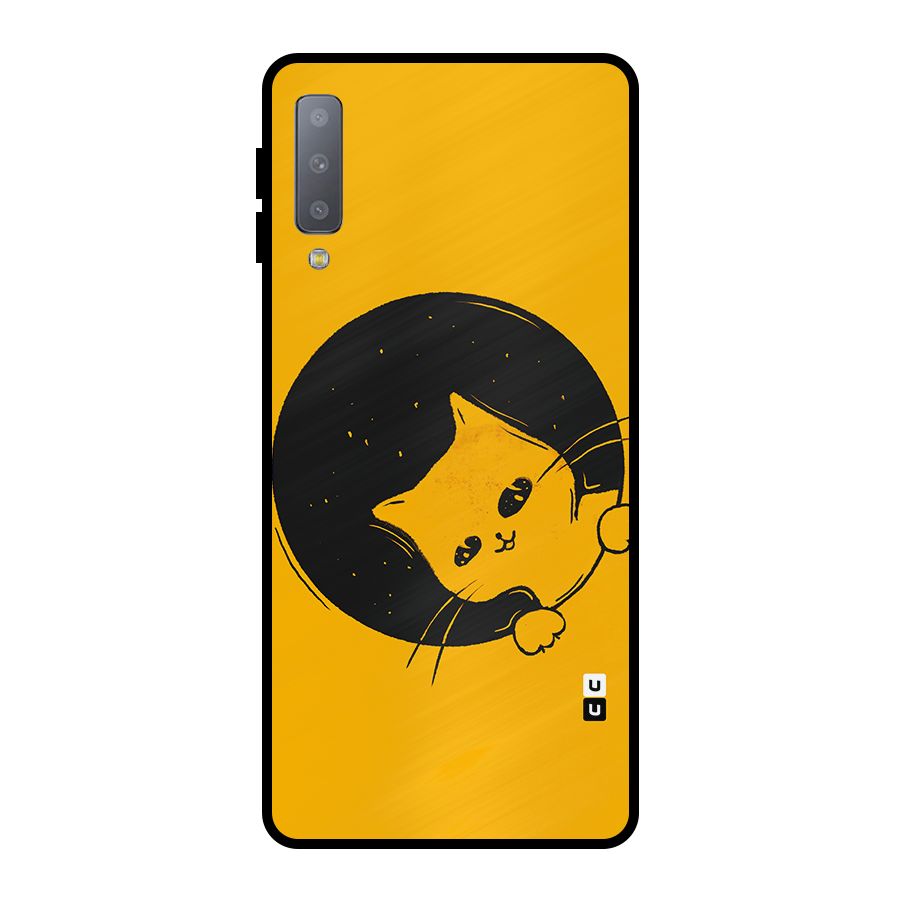 Space Cat Metal Back Case for Galaxy A7 (2018)