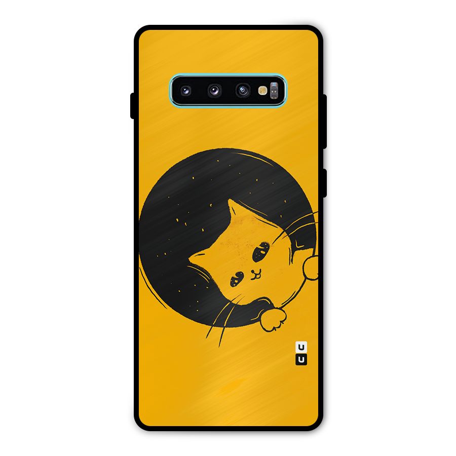 Space Cat Metal Back Case for Galaxy S10 Plus