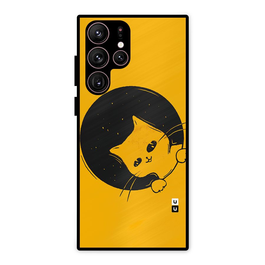 Space Cat Metal Back Case for Galaxy S22 Ultra 5G