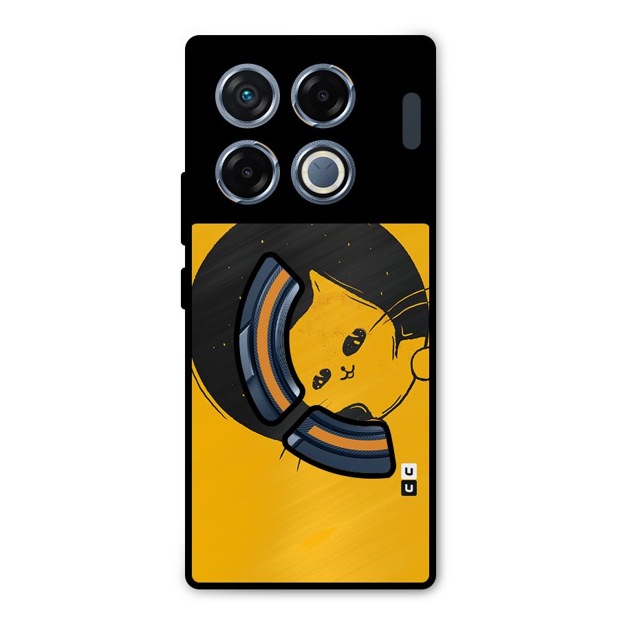 Space Cat Metal Back Case for Infinix GT 20 Pro
