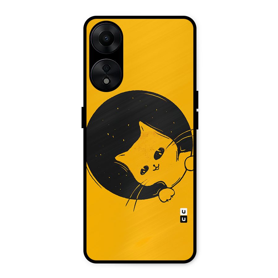 Space Cat Metal Back Case for Oppo A78 5G