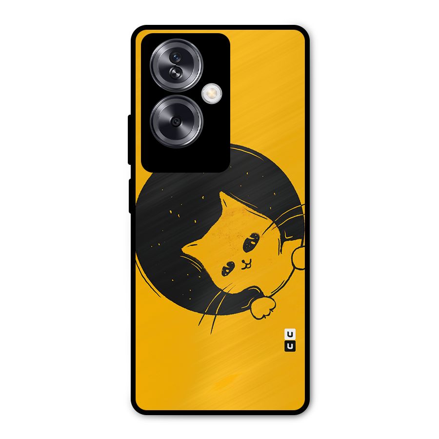 Space Cat Metal Back Case for Oppo A79 5G