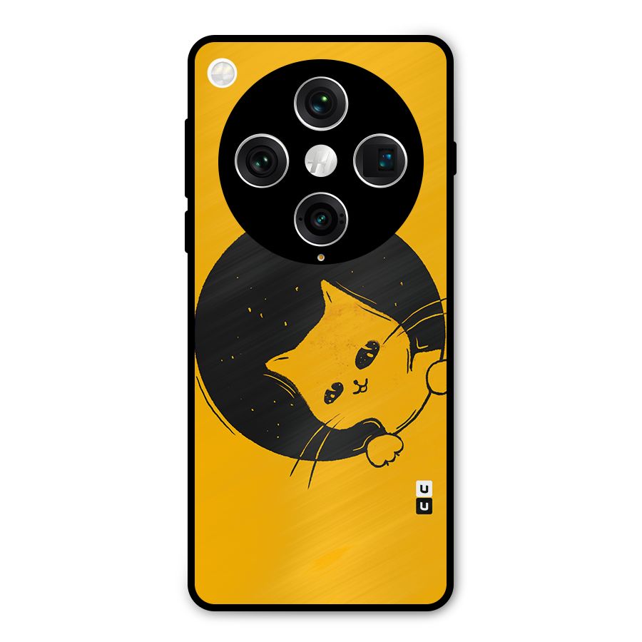 Space Cat Metal Back Case for Oppo Find X8 Pro