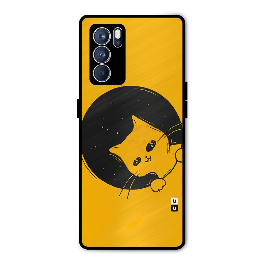 Space Cat Metal Back Case for Oppo Reno6 Pro 5G