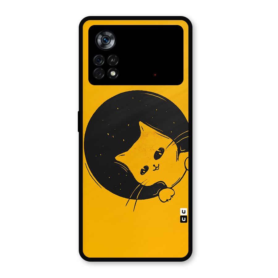 Space Cat Metal Back Case for Poco X4 Pro 5G