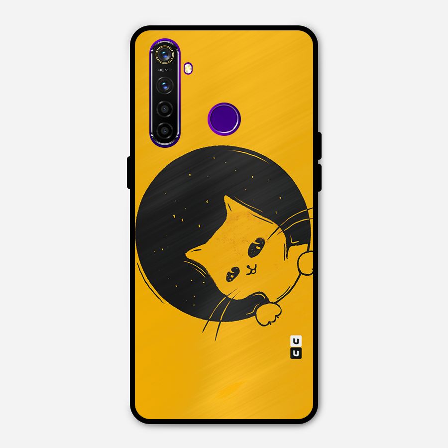 Space Cat Metal Back Case for Realme 5 Pro
