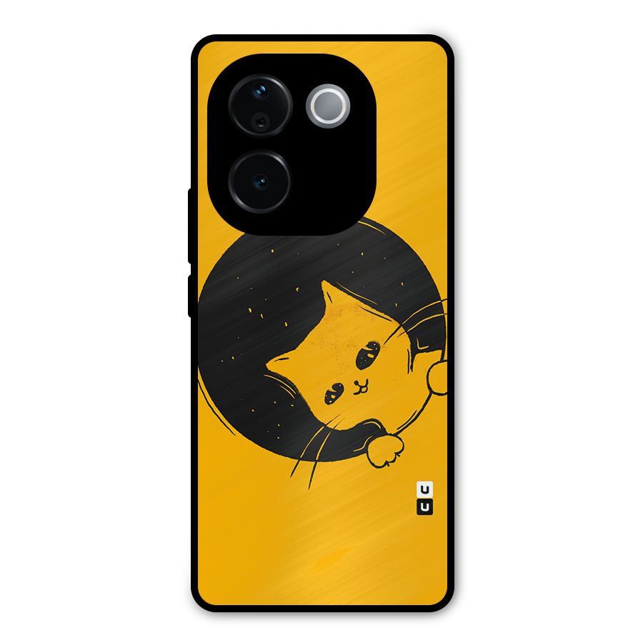 Space Cat Metal Back Case for Vivo T3 Pro