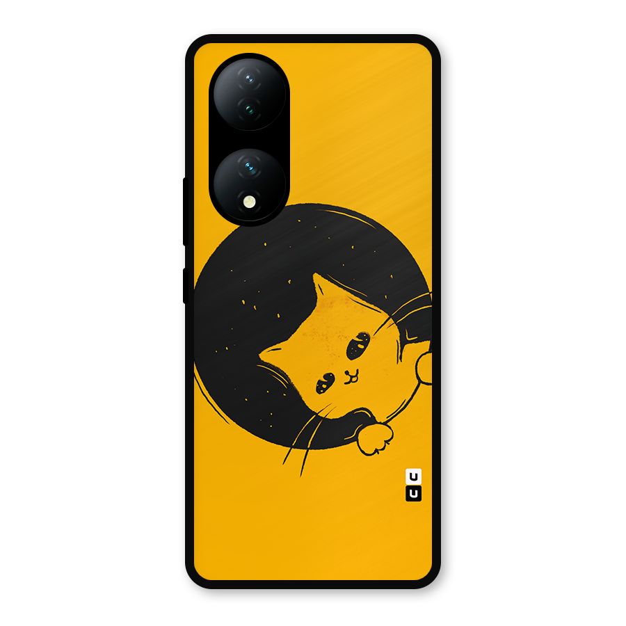 Space Cat Metal Back Case for Vivo Y100a