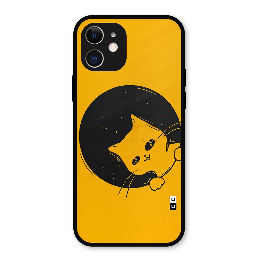 Space Cat Metal Back Case for iPhone 12