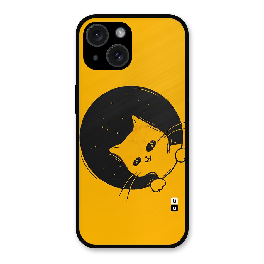 Space Cat Metal Back Case for iPhone 15