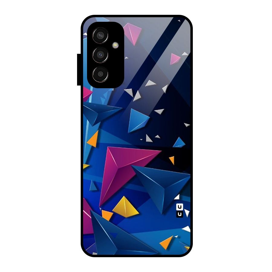 Space Colored Triangles Glass Back Case for Galaxy F13