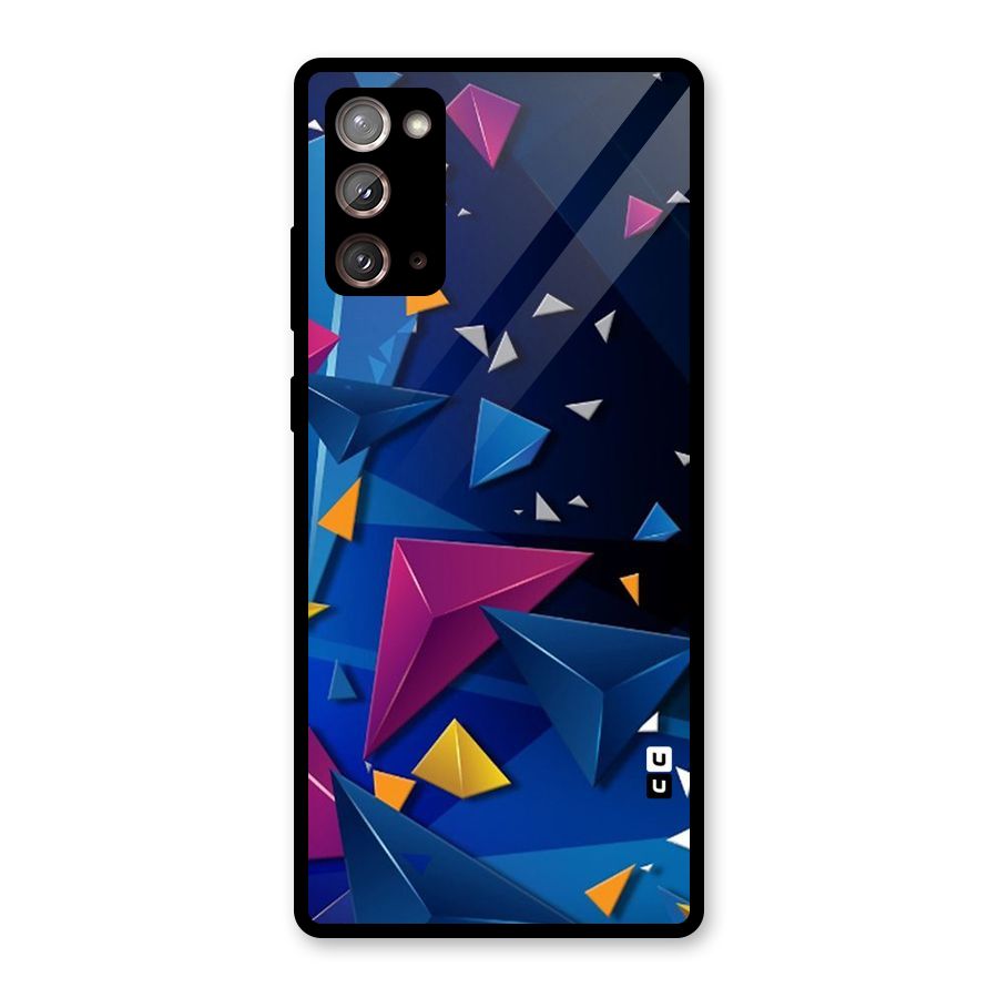 Space Colored Triangles Glass Back Case for Galaxy Note 20