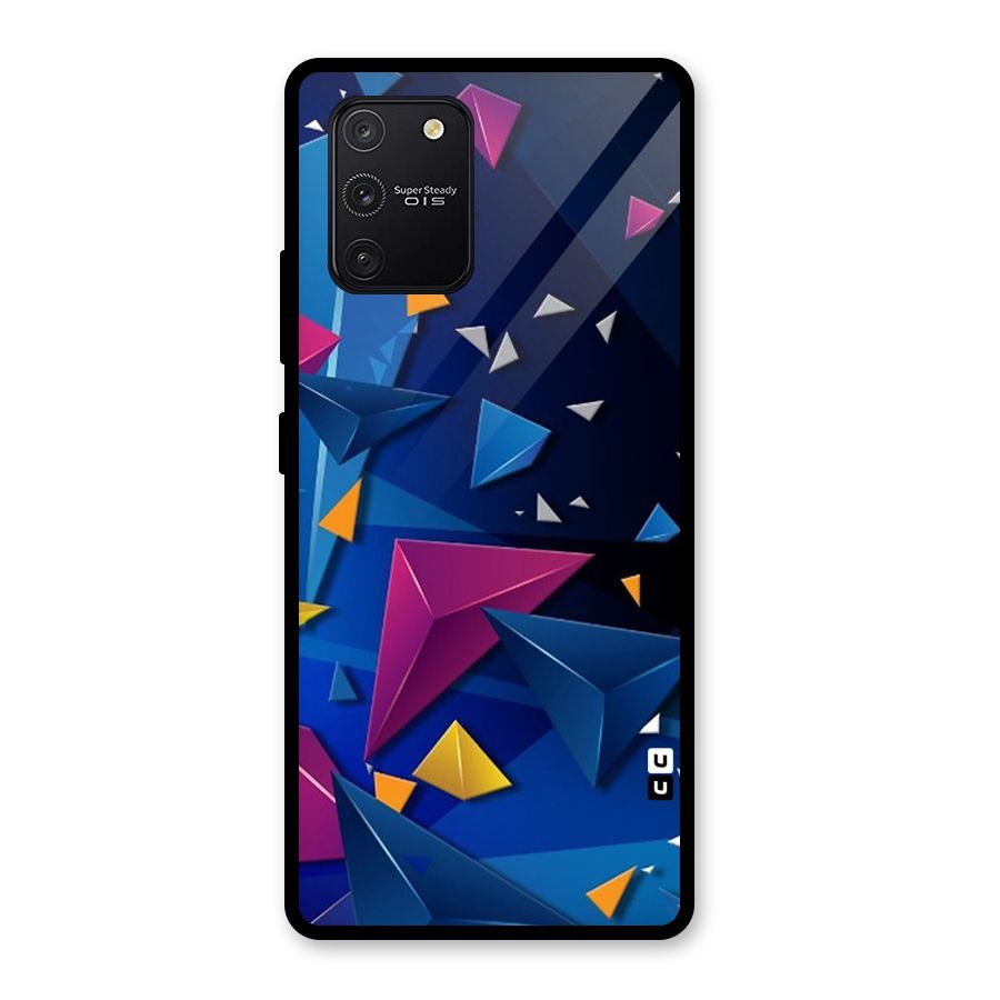 Space Colored Triangles Glass Back Case for Galaxy S10 Lite