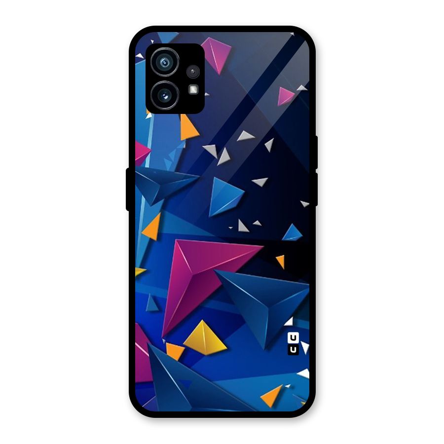 Space Colored Triangles Glass Back Case for Nothing Phone 1