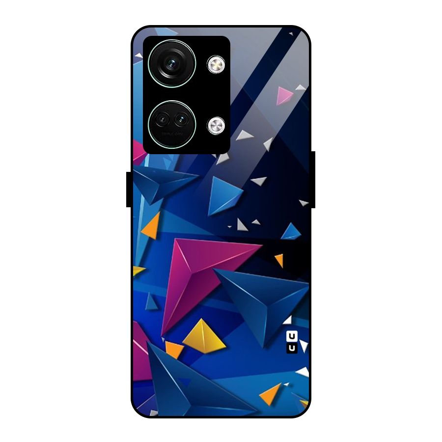 Space Colored Triangles Glass Back Case for Oneplus Nord 3