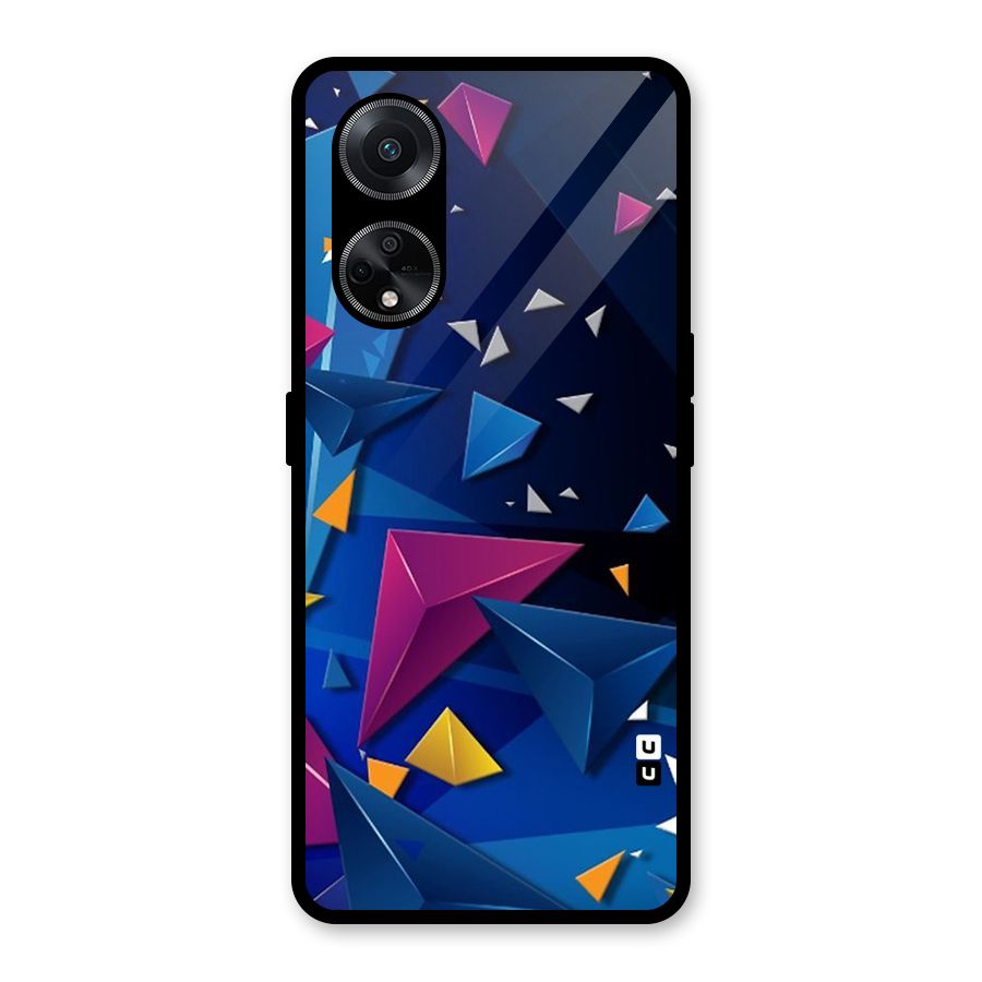 Space Colored Triangles Glass Back Case for Oppo F23