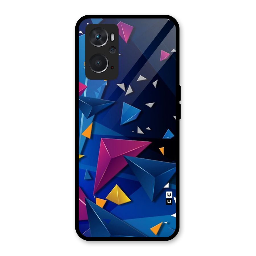 Space Colored Triangles Glass Back Case for Oppo K10 4G