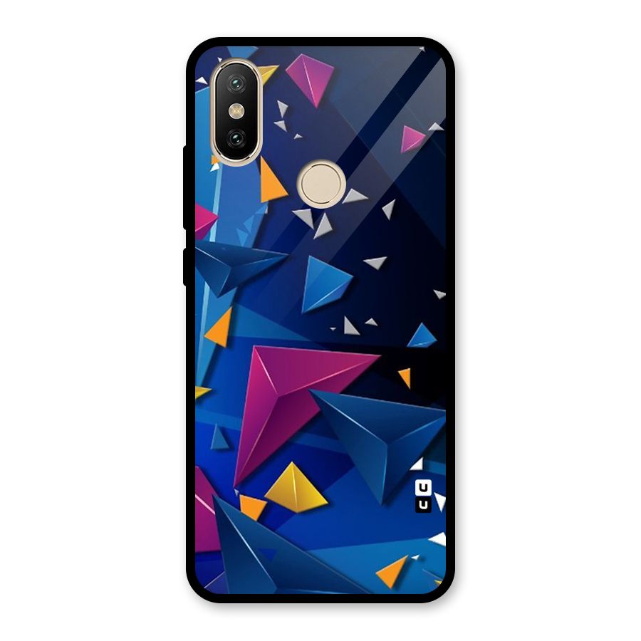 Space Colored Triangles Glass Back Case for Redmi A2