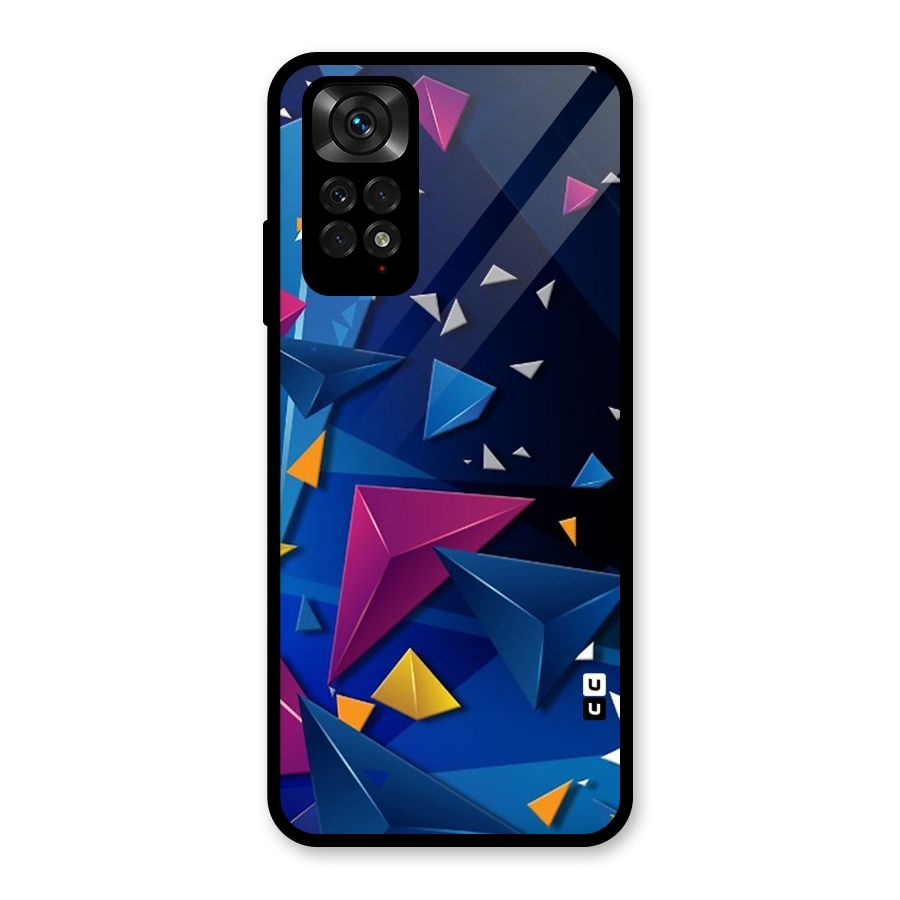 Space Colored Triangles Glass Back Case for Redmi Note 11S