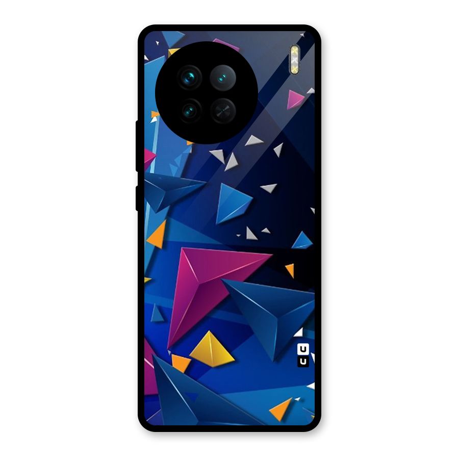 Space Colored Triangles Glass Back Case for Vivo X90