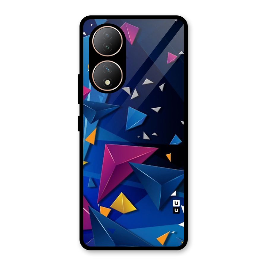 Space Colored Triangles Glass Back Case for Vivo Y100A