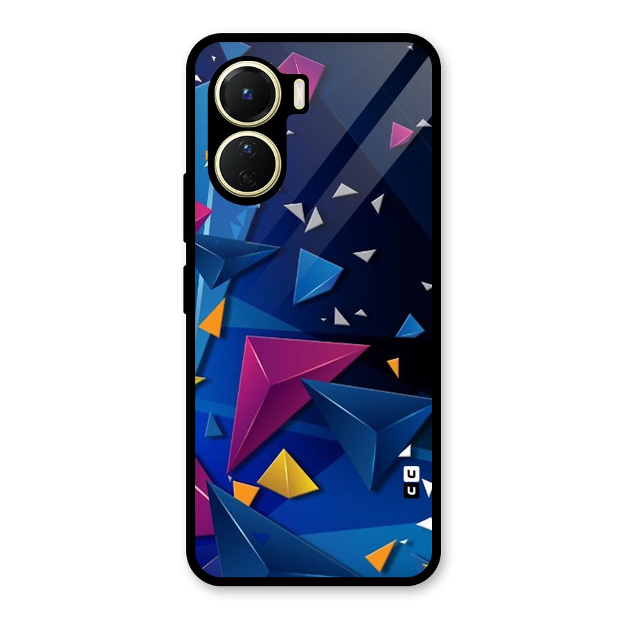 Space Colored Triangles Glass Back Case for Vivo Y16