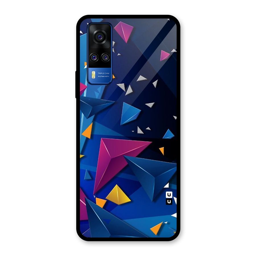 Space Colored Triangles Glass Back Case for Vivo Y31